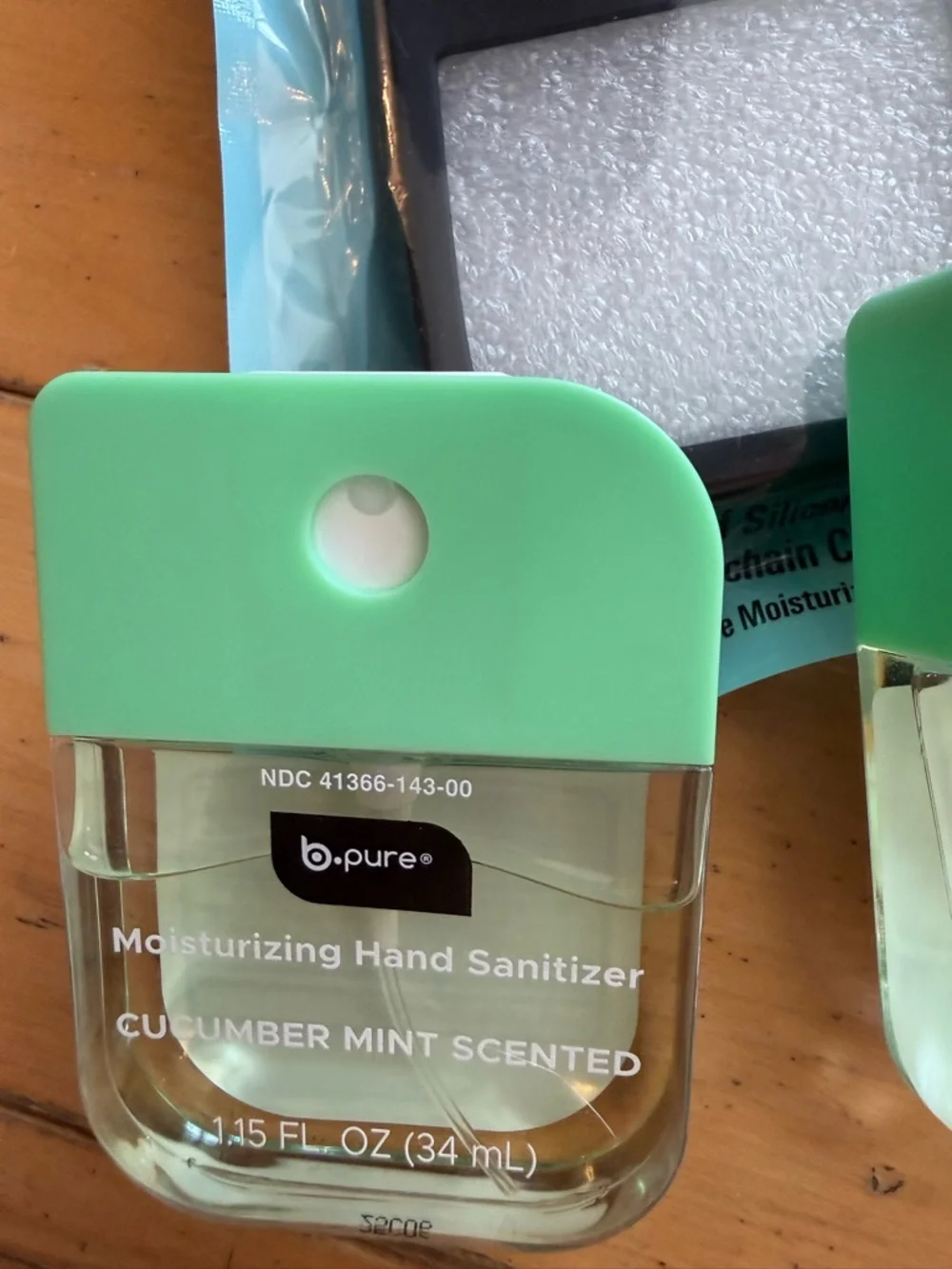 b.pure Cucumber Mint Pocket Hand Sanitizer with Black Carrying Case